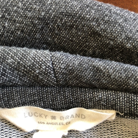 Lucky Brand Charcoal Cowl Neck Sweatshirt - Picture 3 of 3